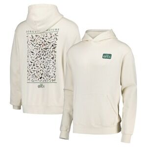 The Open Malbon Bird Hoodie Mens Small Oatmeal Beige Golf Cotton Knit Sweatshirt